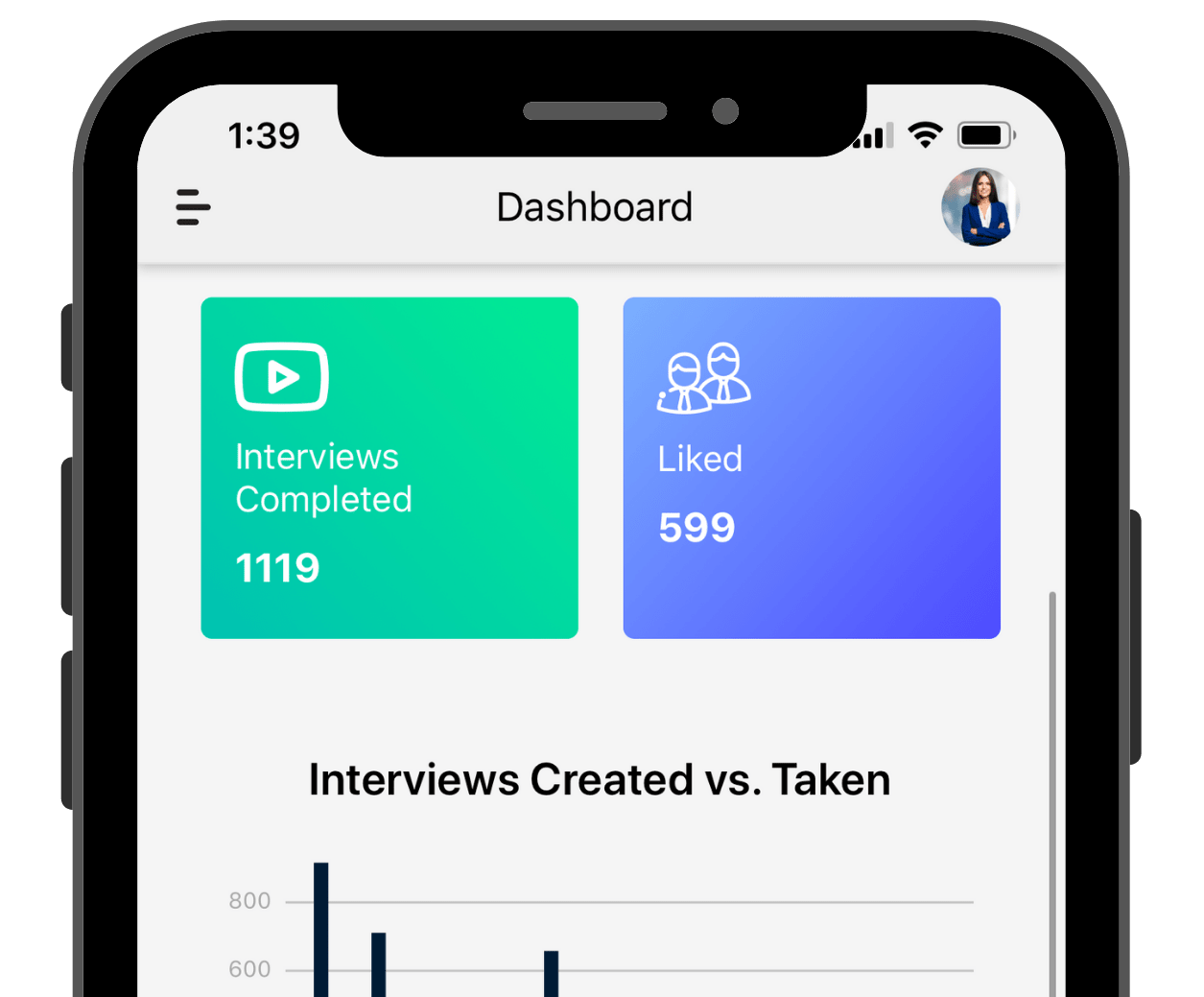 digitalhire_app_features App features displaying Interview Information
